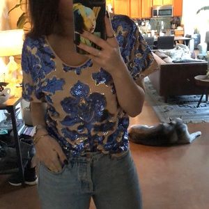 Tracy Reese sequined top
